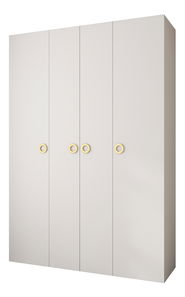 Šatní skříň 170 cm Carmela 50-1 (bílá + zlatá)