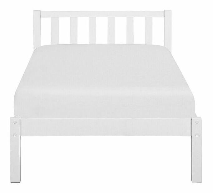 Jednolůžková postel 90 cm FLORAL (bílá) (s roštem)