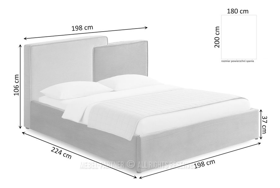 Manželská postel 180 cm Esplendida 180 (béžová)