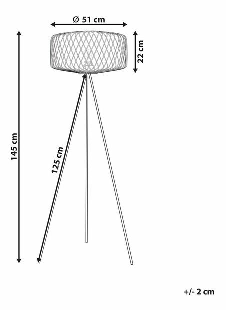 Stojanová lampa Javza (černá)