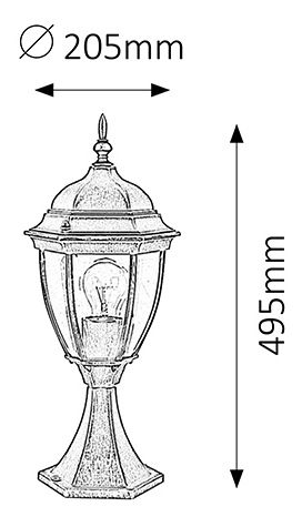 Venkovní svítidlo Toronto 8383 (antická zlatá)