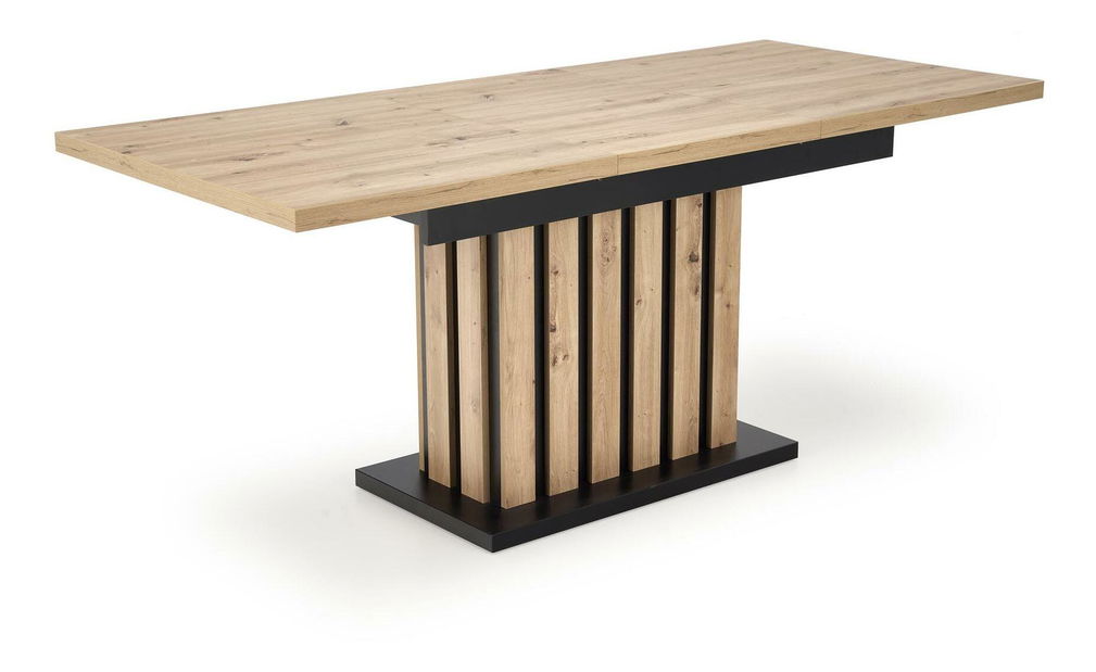 Jídelní stůl Lalia 160 (dub artisan + černá) (pro 6 až 8 osob)
