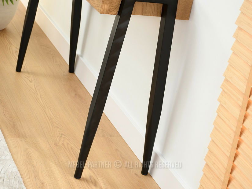 Konzolový stolek Mukusiz (dub + černá)