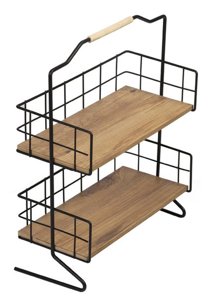 Police do koupelny Tevuka (černá)