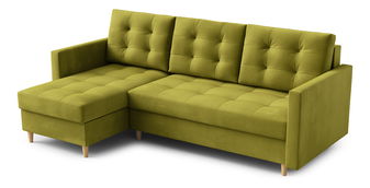 Rohová sedací souprava Divas (L) (limetková)