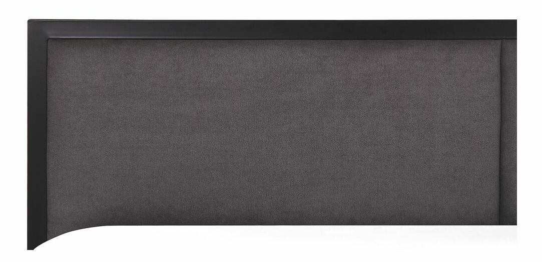 Manželská postel 160 cm CAMAR (s roštem) (černá)