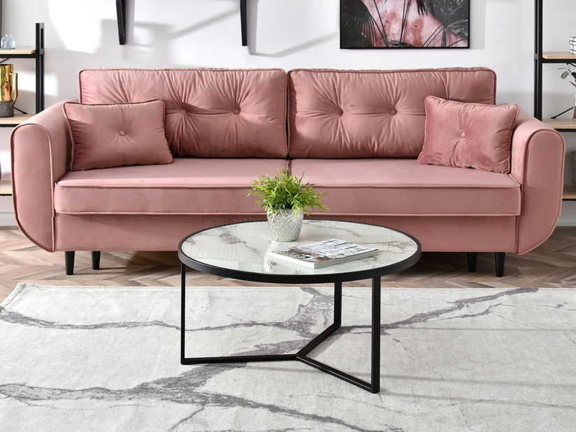 Konferenční stolek Natol (bílá + černá)