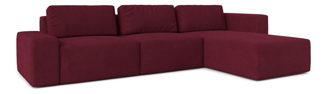 Rohová sedací souprava Berliner (P) (bordó)