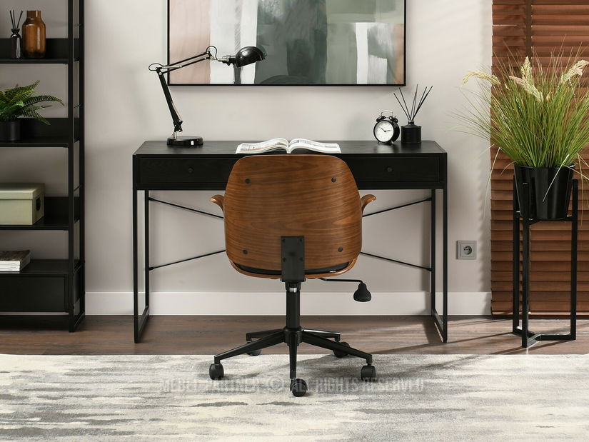 Křeslo Enrique (ořech tmavý + černá)