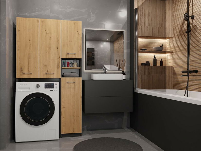 Koupelnová sestava Molinos 2 (antracit + dub artisan)