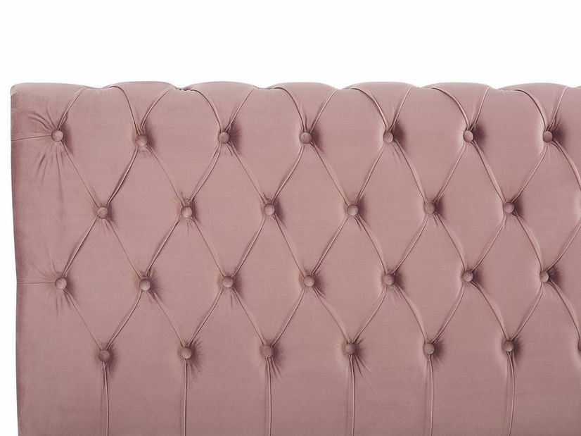 Manželská postel 160 cm ARCHON (s roštem) (růžová)