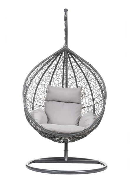 Závěsné křeslo Cleopatra (tmavě šedá + světle šedá)