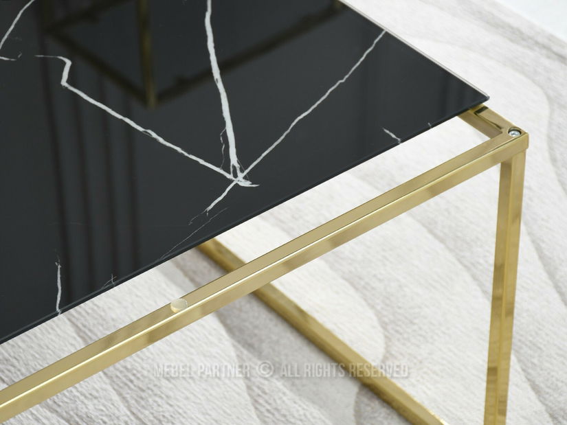 Konferenční stolek Bella M (černá + zlatá)