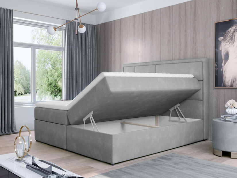 Boxspring postel 180 cm Menera (zelená)