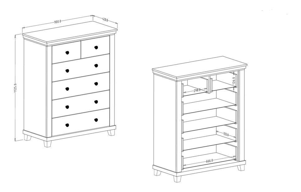 Komoda Elvina S Typ 45 (tmavě zelená + dub lefkas)