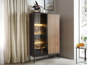 Vitrína Dernas WTSZ14 (grafit + dub wotan)