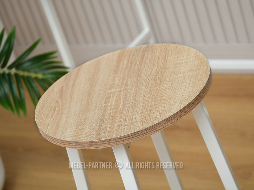 Barový set Everet (sonoma + bílá) (pro 2 osoby) *bazar