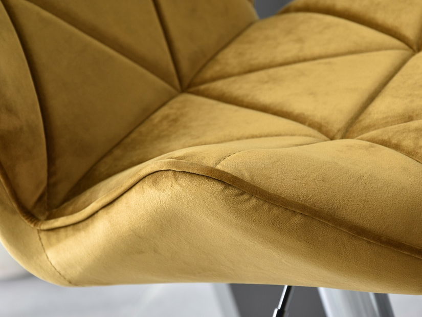 Židle Huhu (zlatá + chromová)