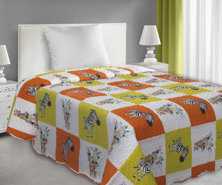 Přehoz na postel 210x170 cm Zoo (oranžová)