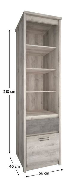 Regál Jess new (kaštan nairobi + onyx)