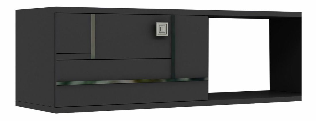TV stolek/skříňka Arenden (antracit + stříbrná)