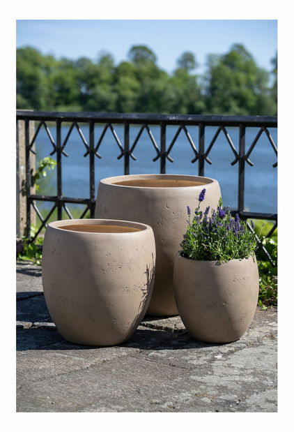 Set 3 ks květináčů Bsimonaina (hnědá)