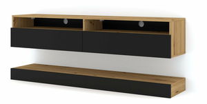 TV stolek/skříňka Dual 160 (dub artisan + černá)