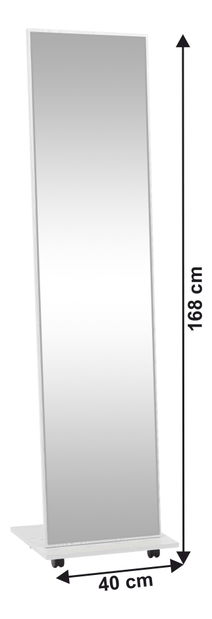 Zrcadlo na kolečkách NM-808 Nepta (bílá)