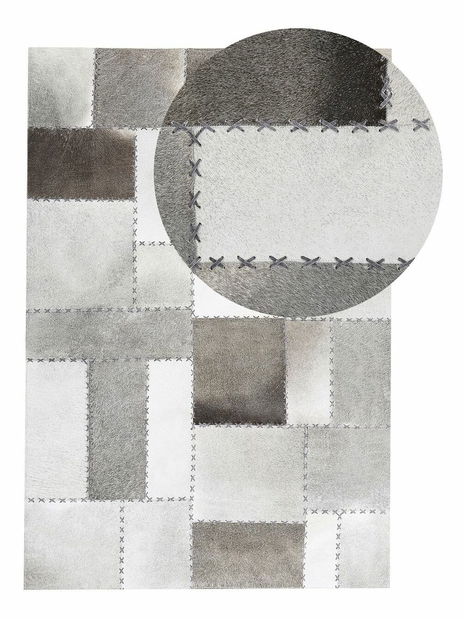 Koberec 140x200 cm PERIVA (kůže) (hnědá)