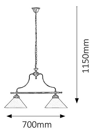 Závěsné svítidlo Marian 2707 (bronzová + bílá)
