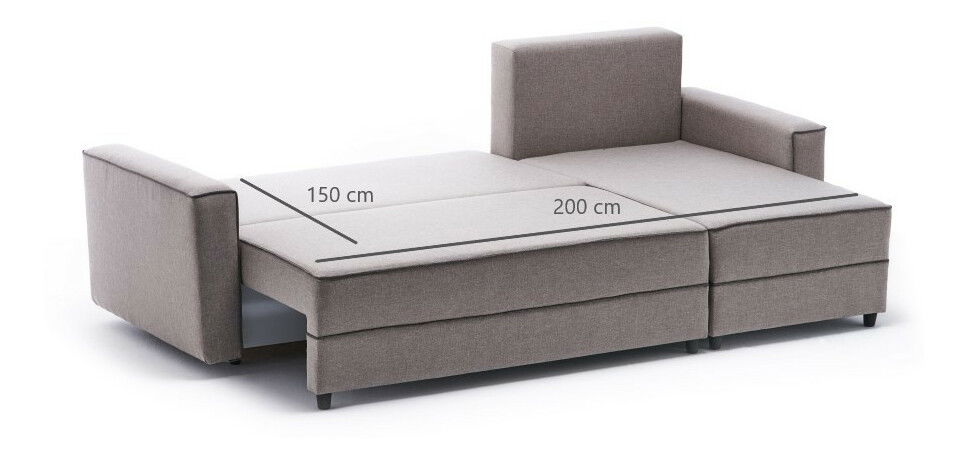 Rohová sedačka Emilie (P) (Krémová)