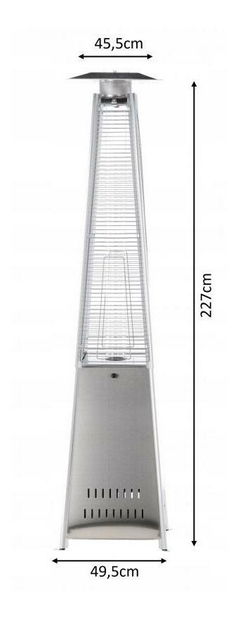 Plynový ohřívač Dantes (nerez)