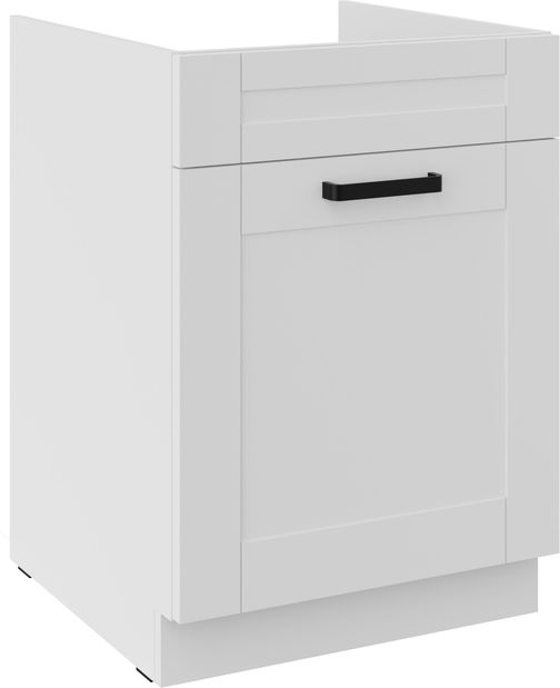 Dolní kuchyňská skříňka Lucid 60 ZL 1S BB (korpus: bílá + fronta: mdf bílá)