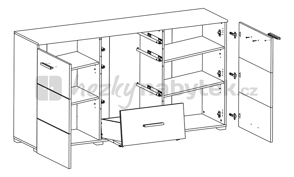 Komoda BRW Somatic KOM2D4S/9/18