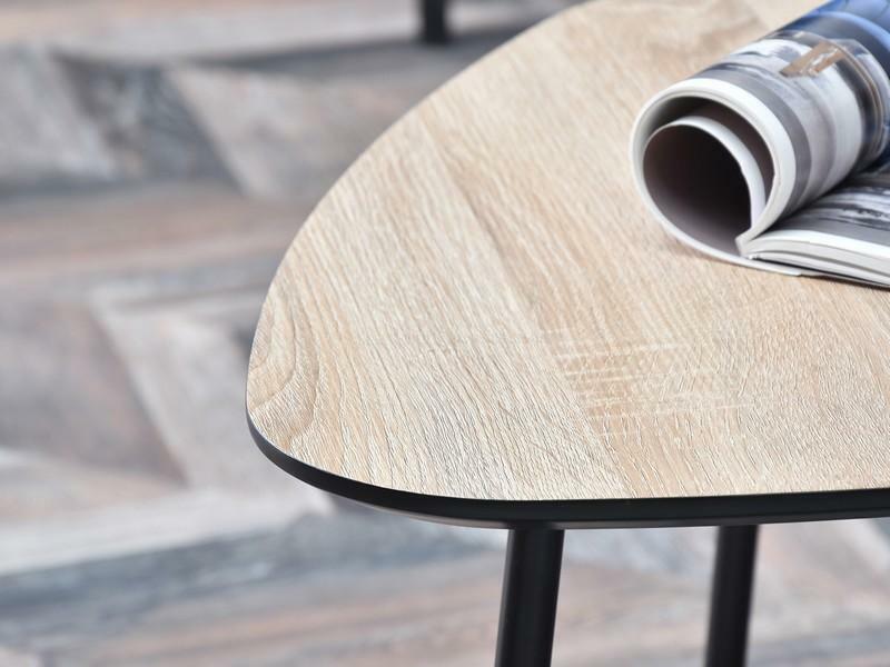 Konferenční stolek Petal Zest Xl (ořech + černá)