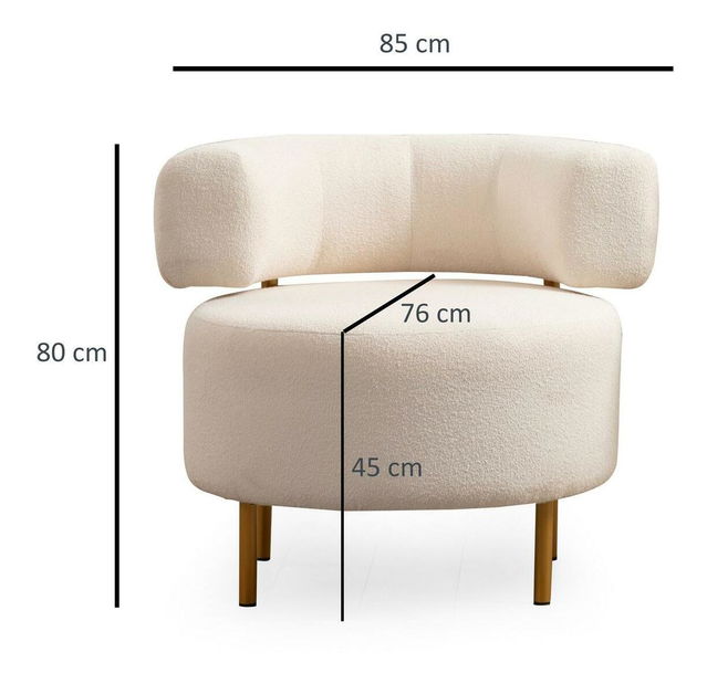 Křeslo Riverolla (béžová + zlatá)