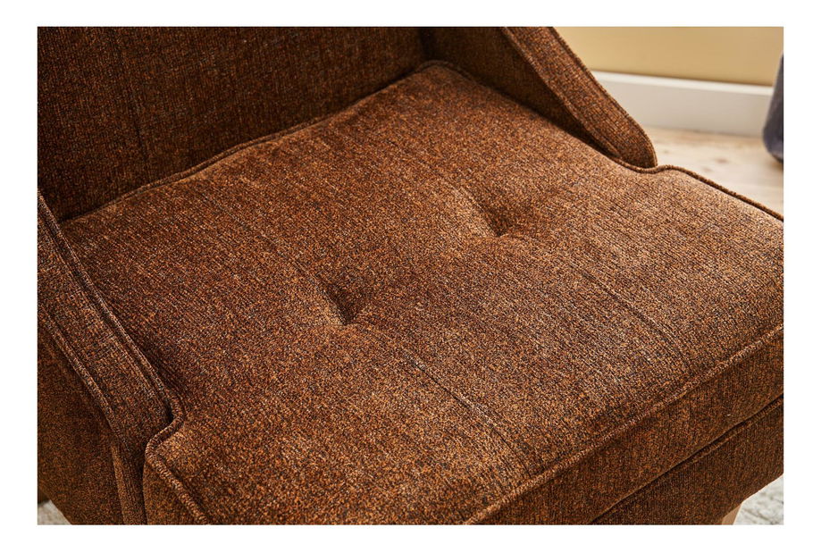 Křeslo Eloketta (měděná + ořech)