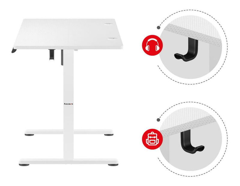 Elektricky nastavitelný PC stolek Hyperion 8.2 (bílá)