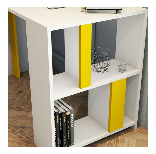 PC stolek Limba (bílá + žlutá)