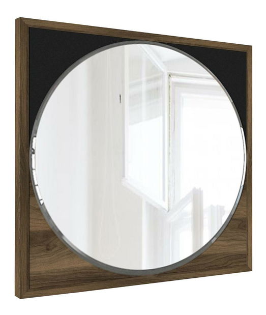 Dekorativní zrcadlo Dabuso (ořech + černá)