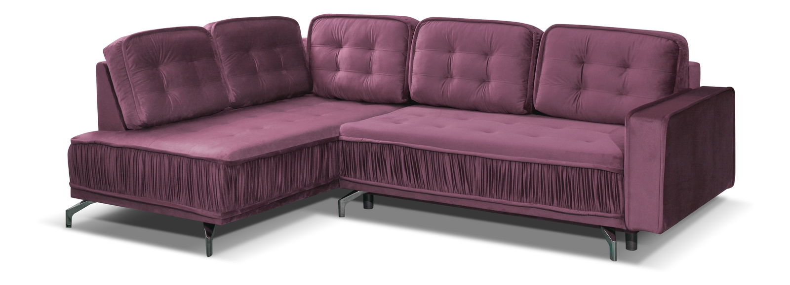 Rohová sedací souprava Variana (růžová) (L)