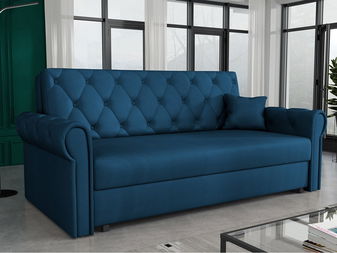 Rozkládací pohovka Carivia Roma IV (modrá) (s úl. prostorem)