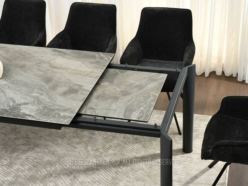 Jídelní stůl Telefonico (mramor + černá)