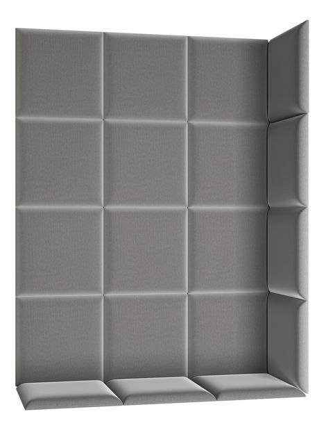 Set 19 čalouněných panelů Quadra 120x160 cm (šedá)