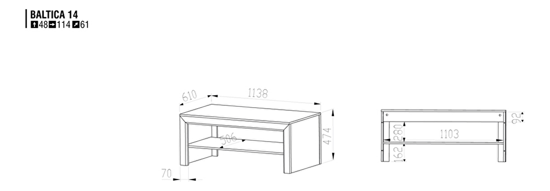 Konferenční stolek Baltica 14