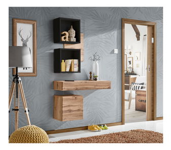 Předsíň Enderly EY3 (dub wotan + černá)