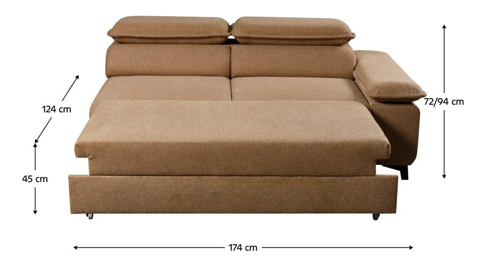 2-sed s opěrkou a s rozkladem Monky (matana 08) (P) *bazar