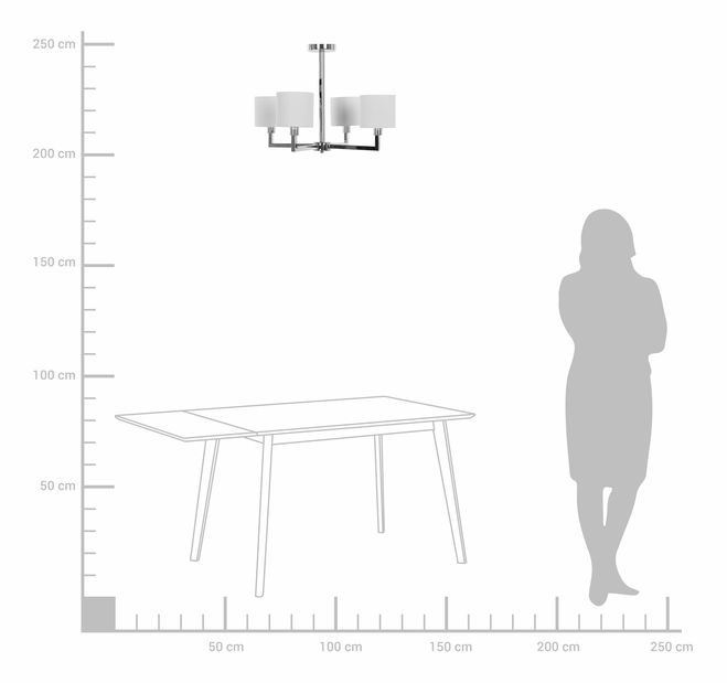 Závěsná lampa Sivas (bílá)