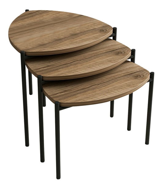 Set konferenčních stolků Lena 3 (Ořech)