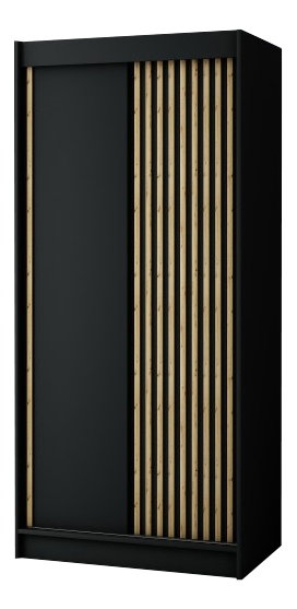 Šatní skříň 100 cm Ladonna (černá matná)
